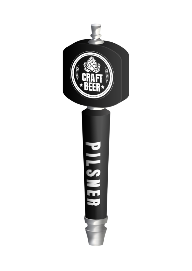 BR-4S 4CP BLACK PADDLE CONICAL (CHR) TAP HANDLE