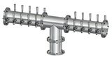 20T BRUSHED SS 6" Dia.(10+10)DBL SERV. EAGLE "T"TOWER CLD