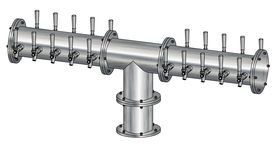 20T BRUSHED SS 6" Dia.(10+10)DBL SERV. EAGLE "T"TOWER CLD