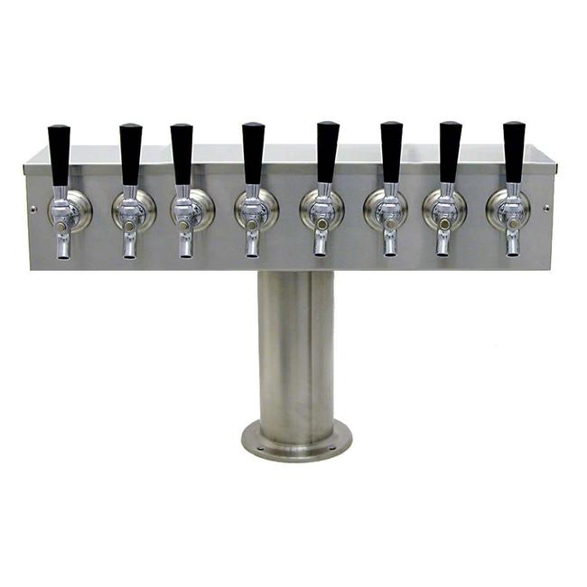 8 TAP BRUSHED SS[4"D]T-TOWER GLYCOL COOLED
