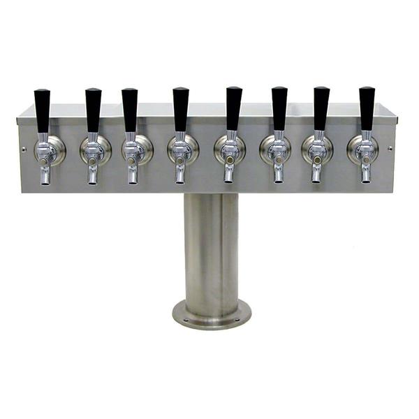 8 TAP BRUSHED SS[4"D]T-TOWER GLYCOL COOLED
