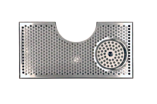 18" x 9" (6-1/4"c/o) BRUSHED SS SPRAY DRIP TRAY
