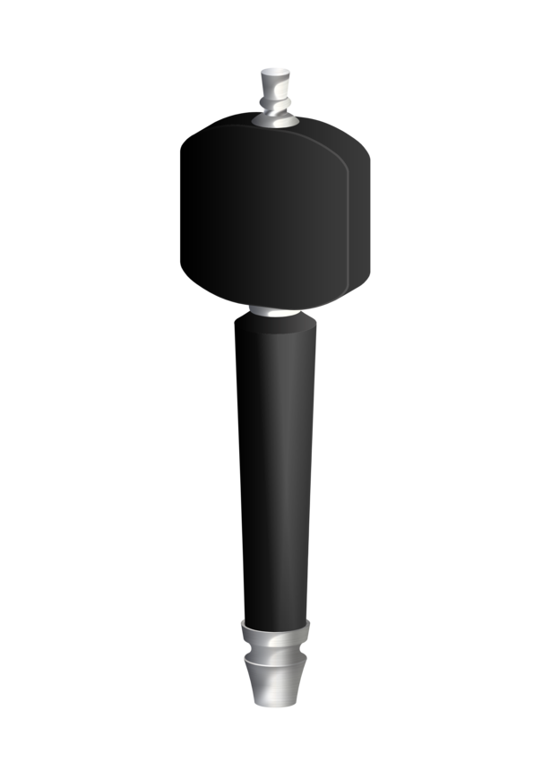 BLACK PADDLE CONICAL (CHR) TAP HANDLE