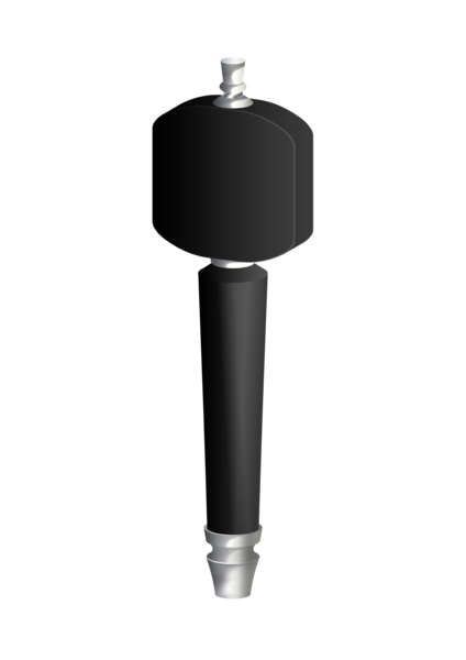 BLACK PADDLE CONICAL (CHR) TAP HANDLE