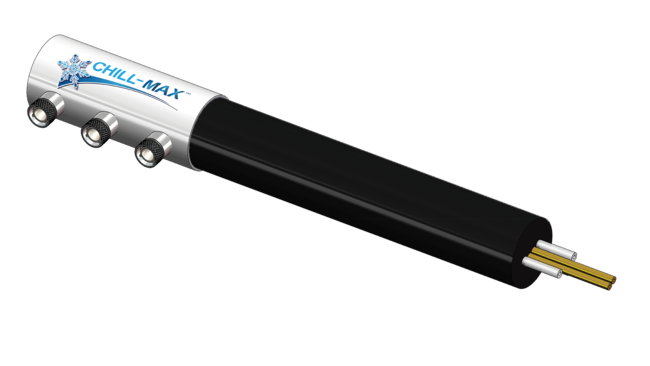3 TAP(4"OC)4"DIA PIPE-SIDE EXIT CARTRIDGE-GLYCOL COOLED