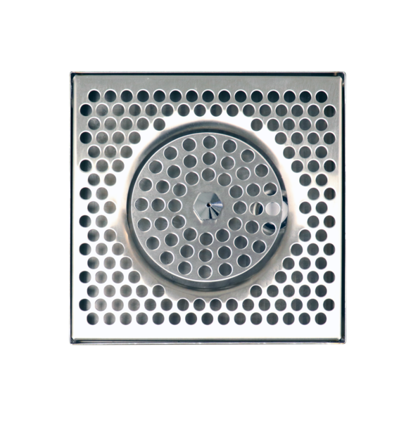 8" x 8" BRUSHED SS SPRAY DRIP TRAY