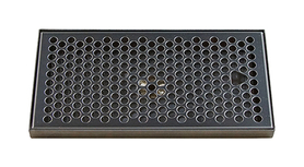 10-3/8" x 5-3/8" BRUSHED SS DRIP TRAY WITH DRAIN