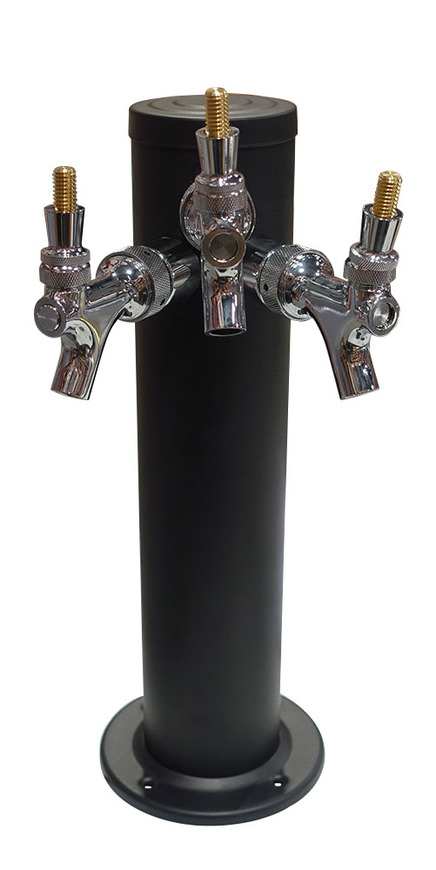 3 TAP MATTE BLACK 3"DIA. COLUMN TOWER AIR COOLED