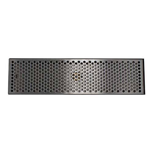 24" x 5-3/8" BRUSHED SS DRIP TRAY WITH DRAIN