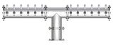 24T POLISHED SS 6" Dia.(12+12)DBL SERV. EAGLE "T" TOWER CLD