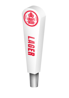 BR-2S 4CP WHITE T-BIRD (CHR) TAP HANDLE