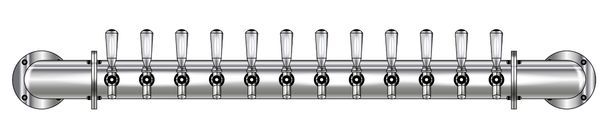 12 TAP POLISHED SS RAIL WALL MT TOWER CLD