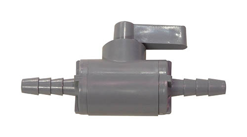 PLASTIC 1/4" x 1/4" BARB SHUTOFF