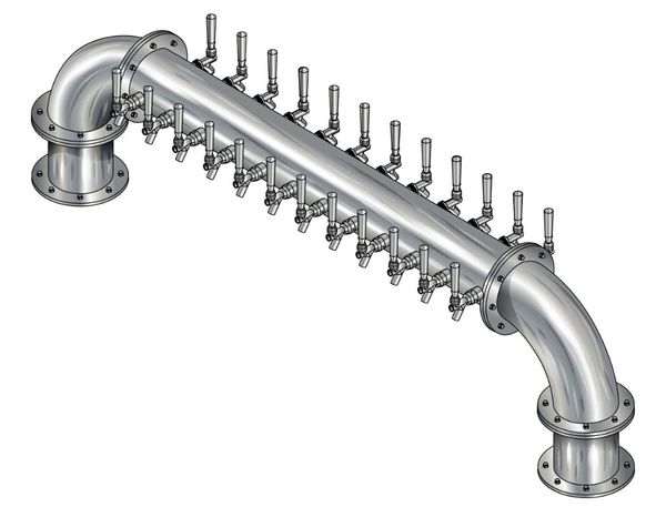 24 TAP BRUSH SS 6"Dia(12+12) DBL SERV GOLDEN GATE TOWER CLD
