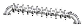 12 TAP POLISHED SS LOW BRIDGE TOWER GLYCOL COOLED
