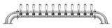 12 TAP POLISHED SS LOW BRIDGE TOWER AIR COOLED
