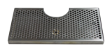 15" x 7-1/2"(4-1/2"c/o) BRUSHED SS DRIP TRAY-NO DRAIN