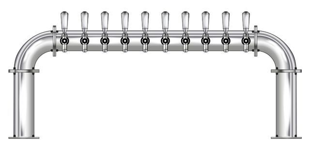 10 TAP 3" DIA. POLISHED SS BRIDGE TOWER AIR COOLED