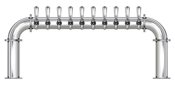 10 TAP 3" DIA. POLISHED SS BRIDGE TOWER AIR COOLED