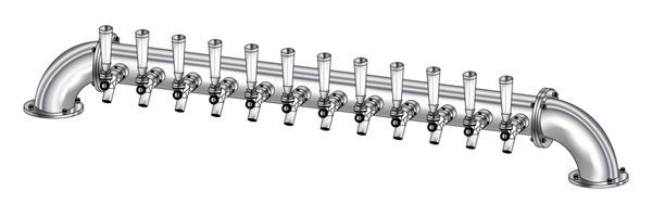 12 TAP POLISHED SS LOW BRIDGE TOWER AIR COOLED