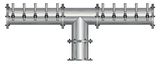 20T BRUSHED SS 6" Dia.(10+10)DBL SERV. EAGLE "T"TOWER CLD