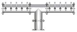 20T POLISHED SS 6" Dia.(10+10)DBL SERV. EAGLE TOWER CLD