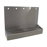 4H(6"OC)24"W BRUSHED SS WALL MT GROWLER STN-22"H