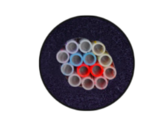CABLED 10+4 FIRE RATED PVC JACKET 3/8" ID DUOFLEX TUBES