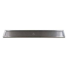 39" x 5-3/8" BRUSHED SS DRIP TRAY WITH DRAIN