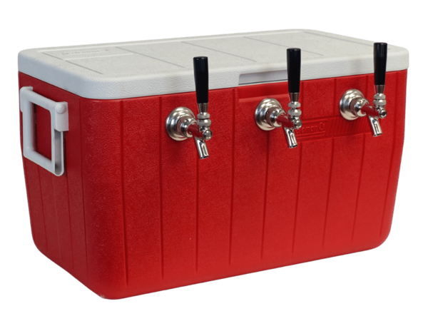 48qt PLASTIC JOCKEY BOX-3 TAP 50' SS COILS  with 304SS PARTS