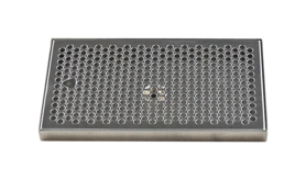 12" x 7" BRUSHED SS DRIP TRAY WITH DRAIN