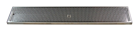 36" x 7" BRUSHED SS DRIP TRAY WITH DRAIN