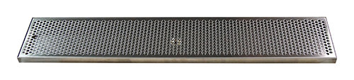 36" x 7" BRUSHED SS DRIP TRAY WITH DRAIN