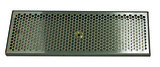 20" x 7" BRUSHED SS DRIP TRAY WITH DRAIN