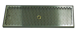 20" x 7" BRUSHED SS DRIP TRAY WITH DRAIN
