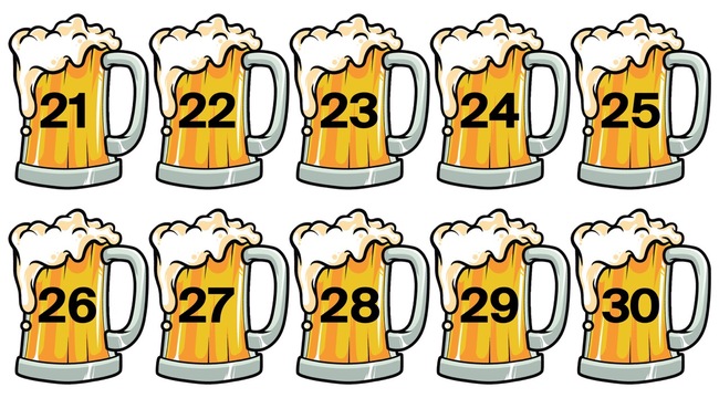 BEER MUG LAMINATED LINE # TAG (21-30)