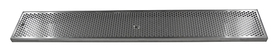 45" x 7" BRUSHED SS DRIP TRAY WITH BRASS DRAIN