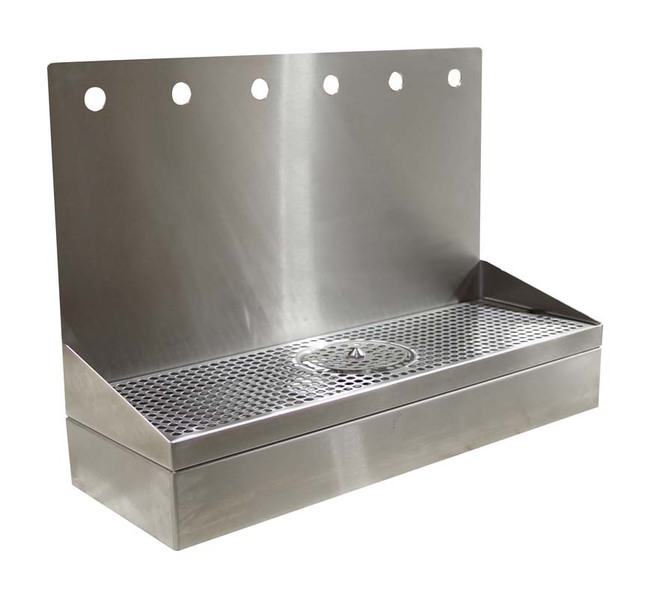 6H(6"OC)36"W BRUSHED SS WALL MT GROWLER STN-22"H