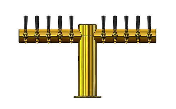 10 TAP PVD-BRASS METRO-T TOWER GLYCOL COOLED