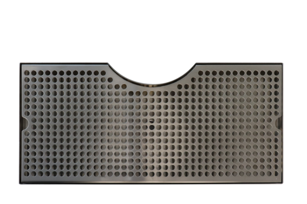 19-3/4" x 10"(8-1/4"c/o) BRUSHED SS DRIP TRAY WITH DRAIN