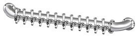 12 TAP BRUSHED SS RAIL WALL MT TOWER AIR