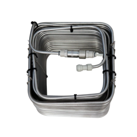 120' SQUARE 304SS COIL & SS FLOW CONTROL-9-1/4"H x 9-3/4"W