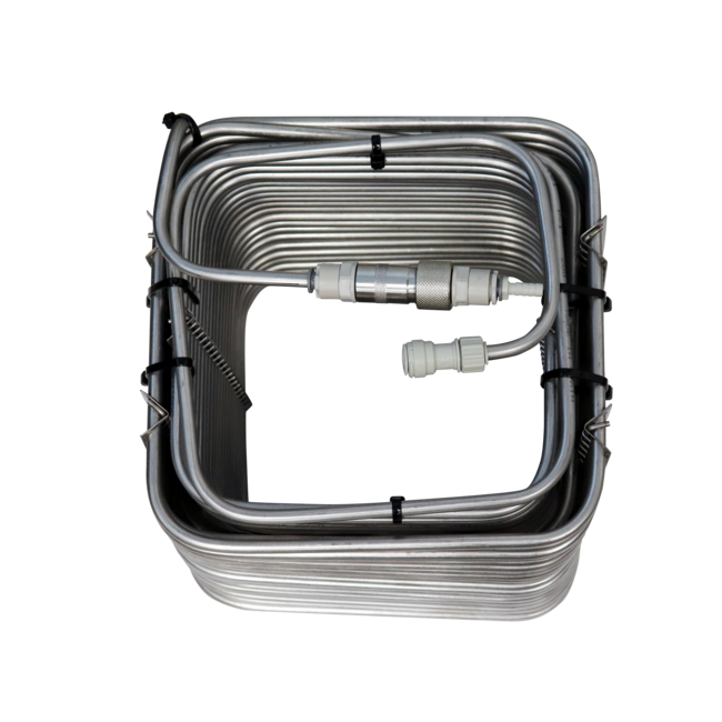 120' SQUARE 304SS COIL & SS FLOW CONTROL-9-1/4"H x 9-3/4"W
