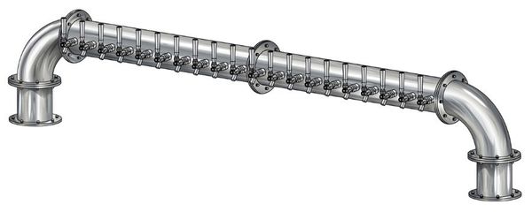 20 TAP BRUSHED SS 6" Dia. GOLDEN GATE "U" TOWER CLD