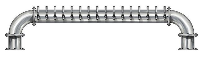 16 TAP BRUSHED SS 6" Dia. GOLDEN GATE "U" TOWER CLD