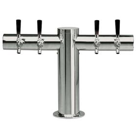 4 TAP POLISHED SS METRO-T TOWER AIR COOLED