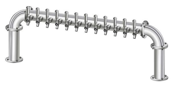 12 TAP 3" DIA. POLISHED SS BRIDGE TOWER GLYCOL CLD - NO TAP