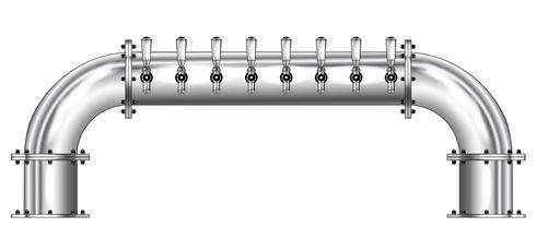 8 TAP POLISHED SS 6" Dia. GOLDEN GATE "U" TOWER CLD