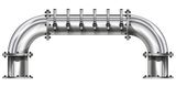 6 TAP POLISHED SS 6" dia. GOLDEN GATE "U" TOWER CLD