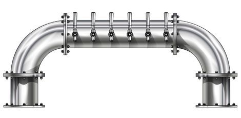 6 TAP POLISHED SS 6" dia. GOLDEN GATE "U" TOWER CLD